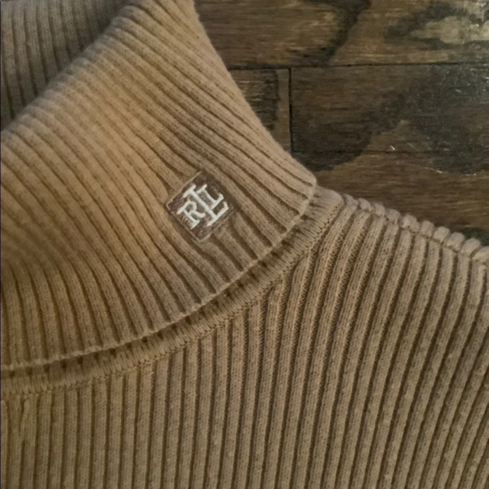 Camel  ribbed turtleneck